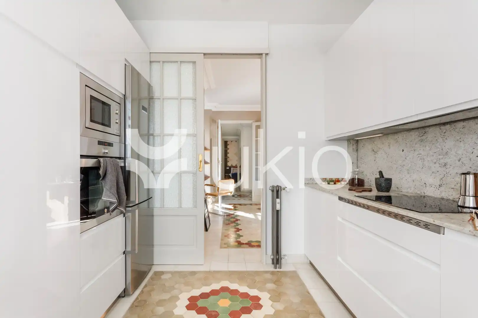 Cocina de Apartamento de alquiler en Madrid con Aire acondicionado, Terraza y Amueblado