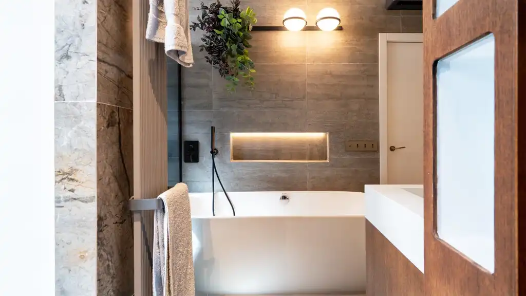 Baño de Apartamento en venta en  Palma de Mallorca con Aire acondicionado, Calefacción y Amueblado