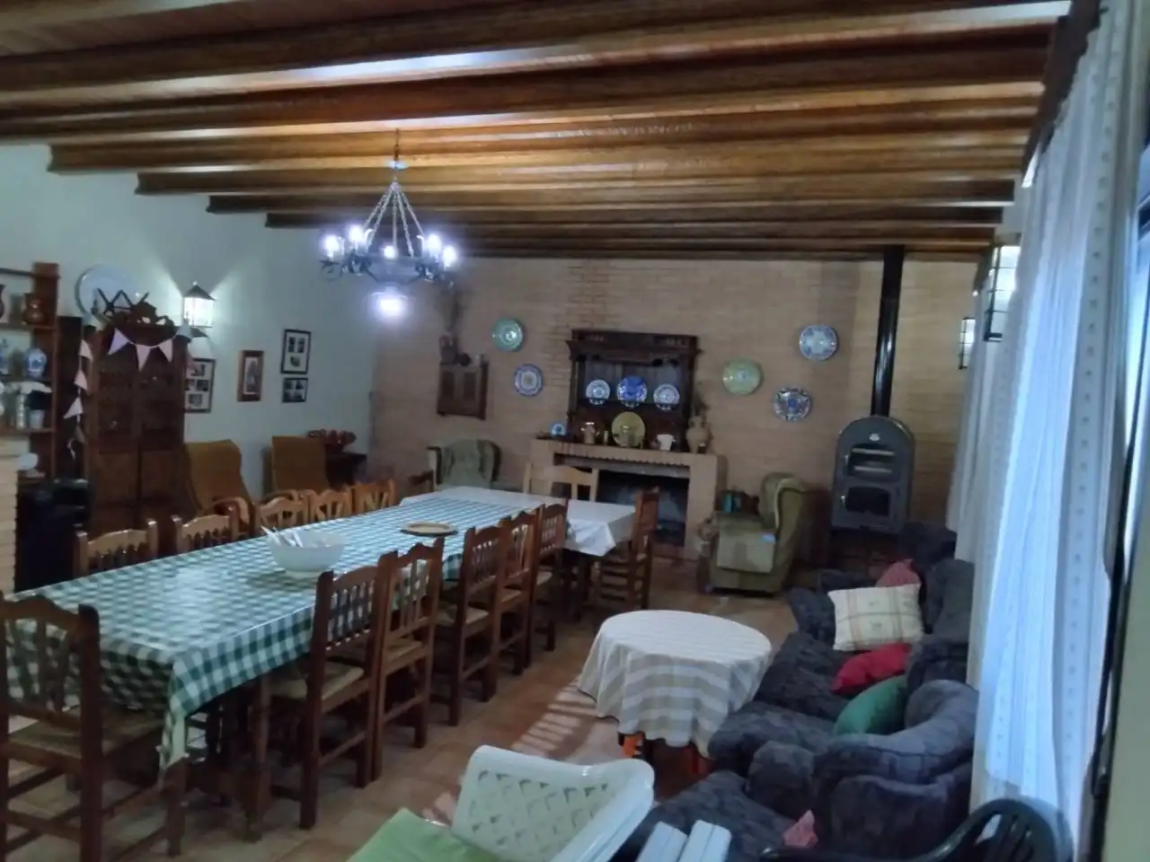 Menjador de Finca rústica en venda en Manzanares amb Jardí privat, Terrassa i Moblat