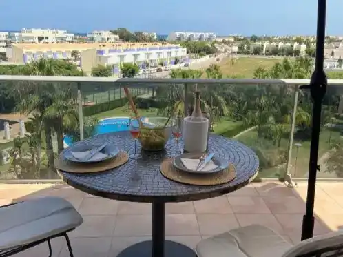 Terrasse von Wohnung zur Miete in El Verger mit Klimaanlage und Schwimmbad