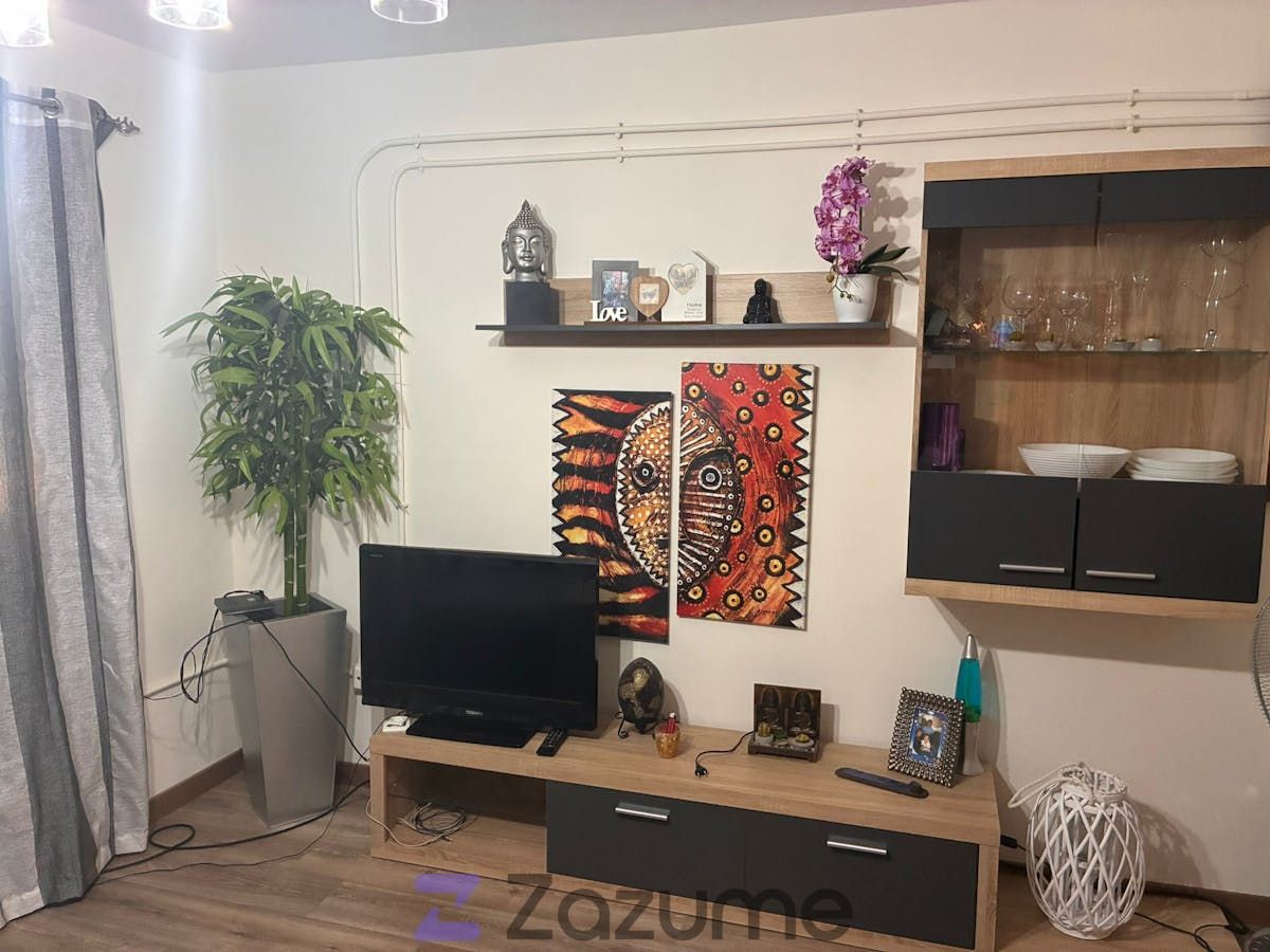 Sala de estar de Piso de alquiler en Alicante / Alacant con Parquet, Amueblado y Horno