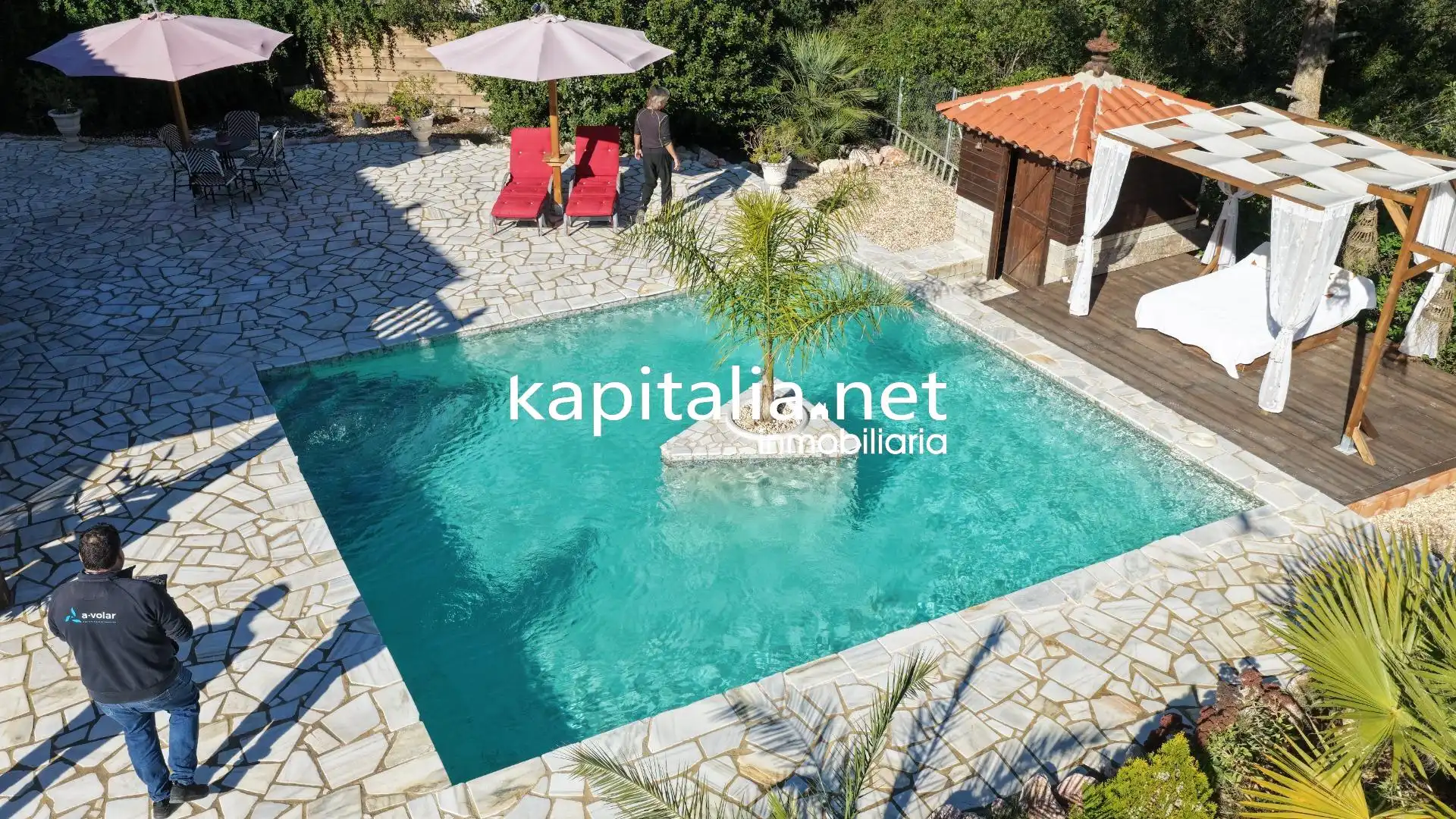Swimming pool of Houses for sale in Quatretonda  with Air Conditioner, Private garden and Terrace
