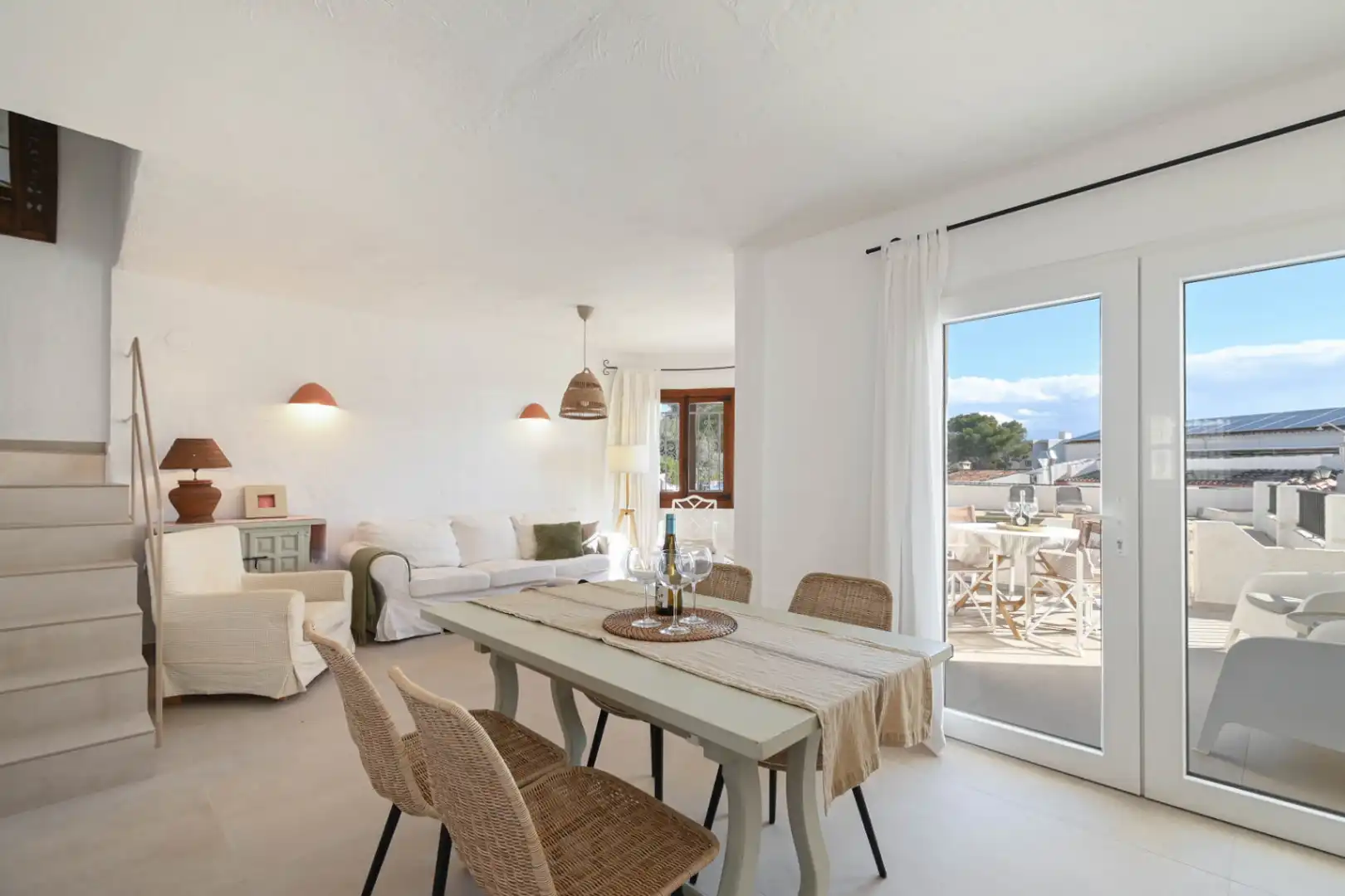 Comedor de Finca rústica de alquiler en Moraira con Aire acondicionado, Calefacción y Terraza