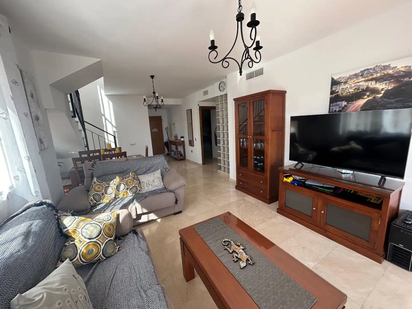 Wohnzimmer von Maisonette zum Verkauf in Vera mit Klimaanlage, Privatgarten und Terrasse