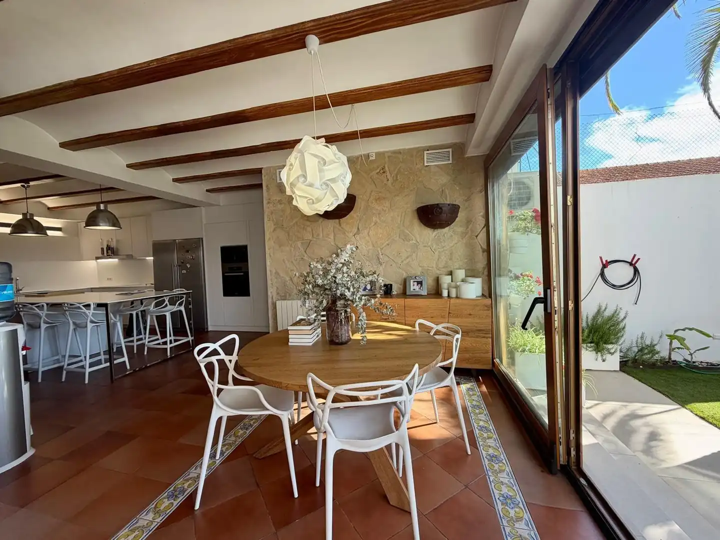 Menjador de Casa o xalet en venda en Sollana amb Aire condicionat, Calefacció i Jardí privat