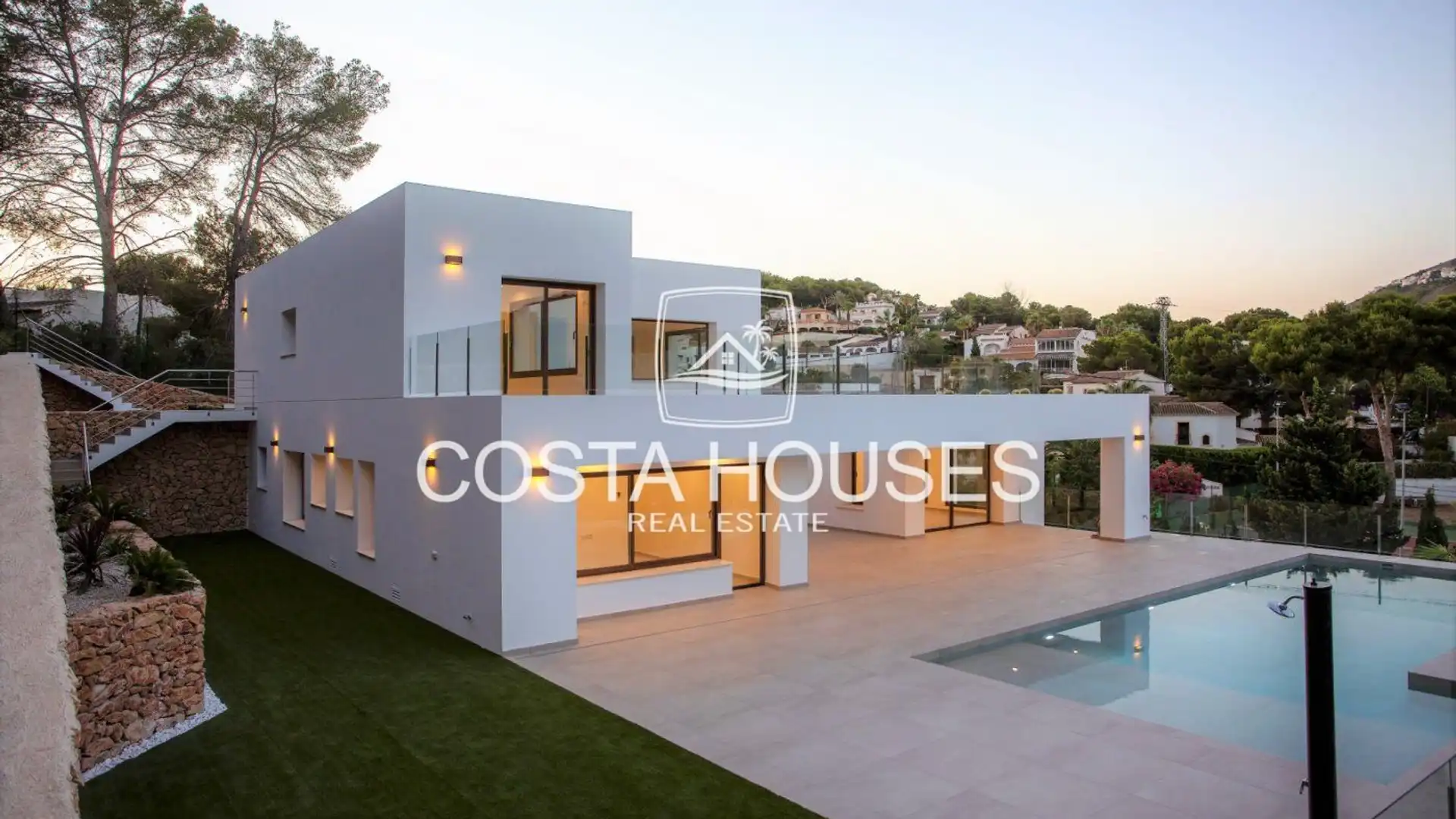 Exterior view of Houses for sale in Moraira  with Air Conditioner, Heating and Private garden