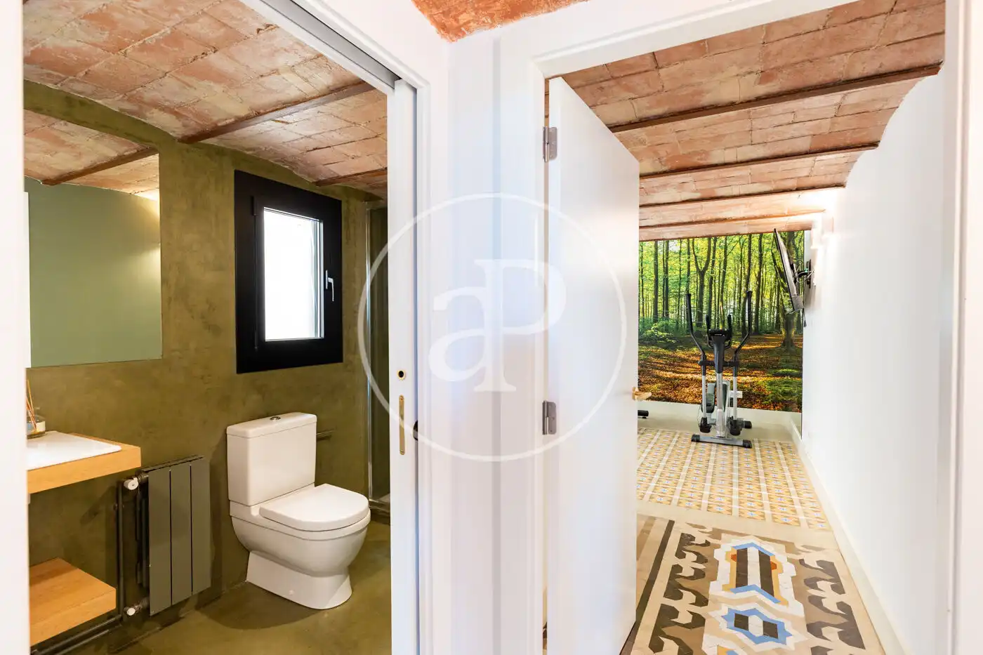 Badezimmer von Wohnung zur Miete in Barcelona mit Klimaanlage, Heizung und Möbliert