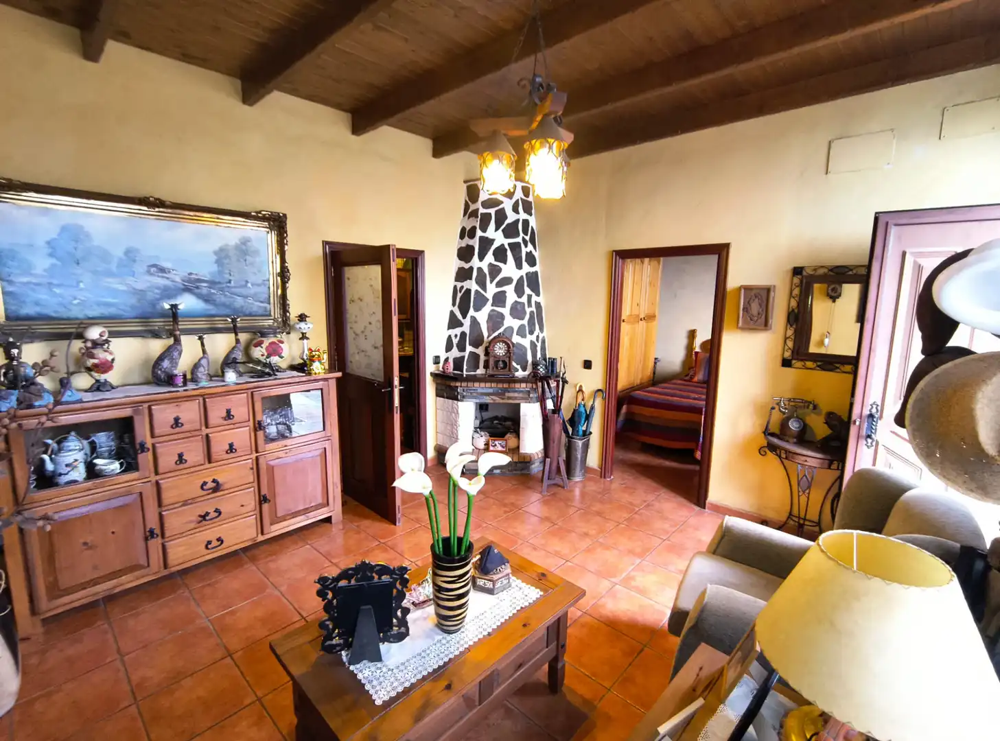 Sala de estar de Casa o chalet en venta en Los Realejos con Jardín privado, Terraza y Amueblado