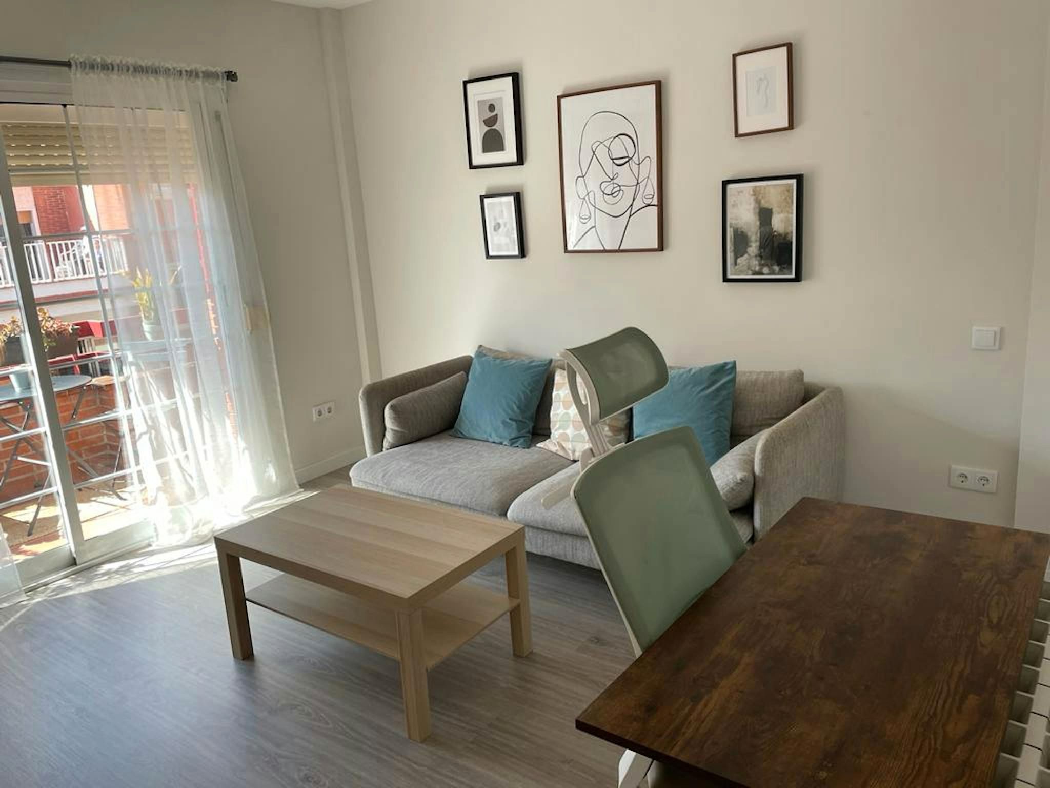 Sala d'estar de Pis de lloguer en  Barcelona Capital amb Aire condicionat, Calefacció i Moblat