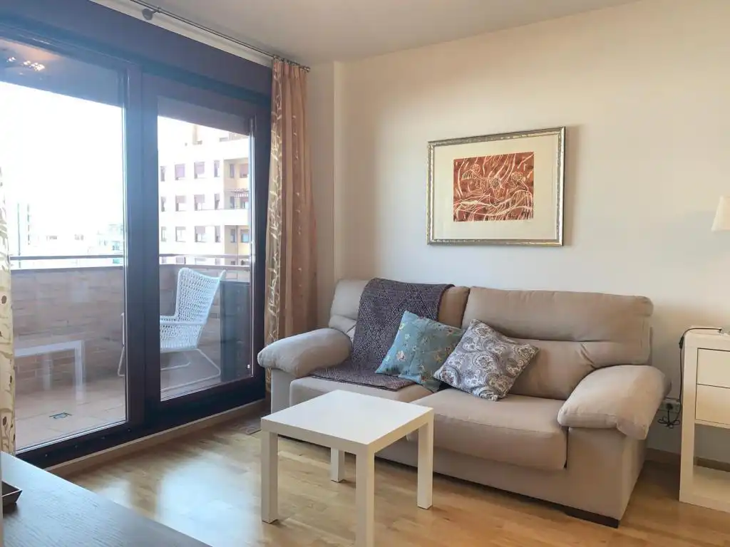 Living room of Flat for rent in  Madrid Capital  with Air Conditioner, Heating and Terrace