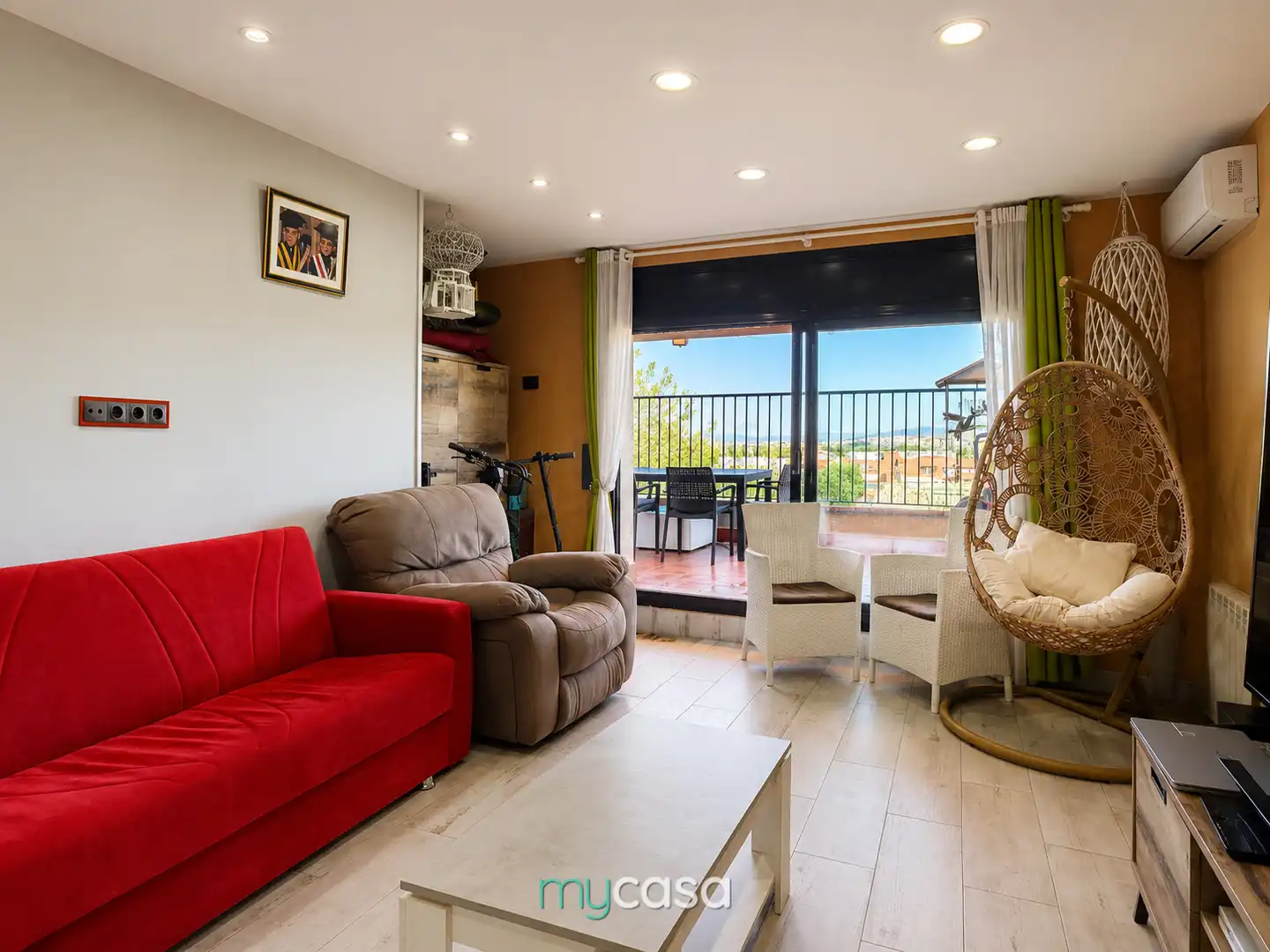 Wohnzimmer von Dachboden zum Verkauf in El Prat de Llobregat mit Klimaanlage, Heizung und Parkett
