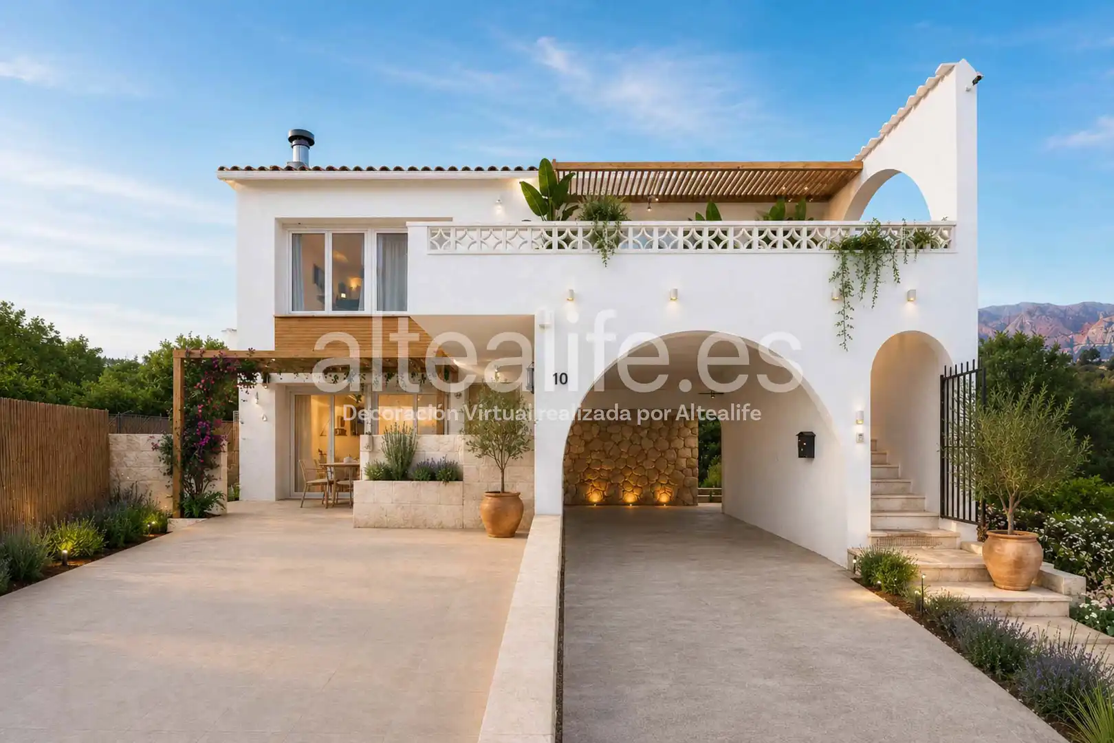 Vista exterior de Casa o chalet en venta en La Nucia con Aire acondicionado, Jardín privado y Terraza