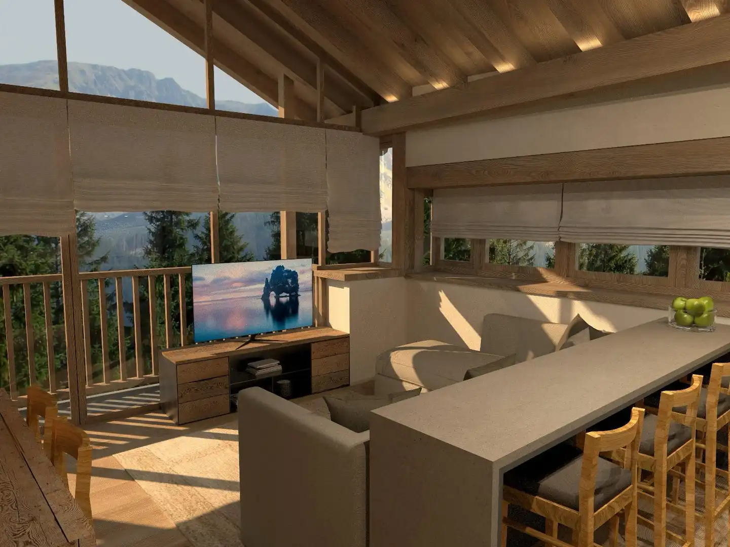 Sala de estar de Casa o chalet en venta en Espot con Parquet, Amueblado y Horno