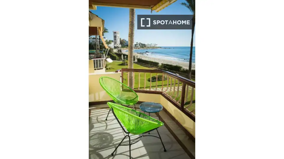 Terraza de Apartamento para compartir en Mijas con Aire acondicionado, Terraza y Amueblado