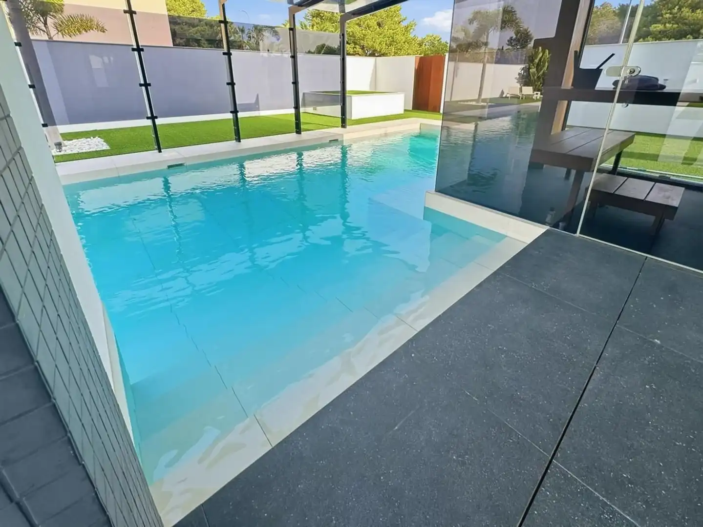 Swimming pool of Houses for sale in Vera  with Air Conditioner, Heating and Private garden