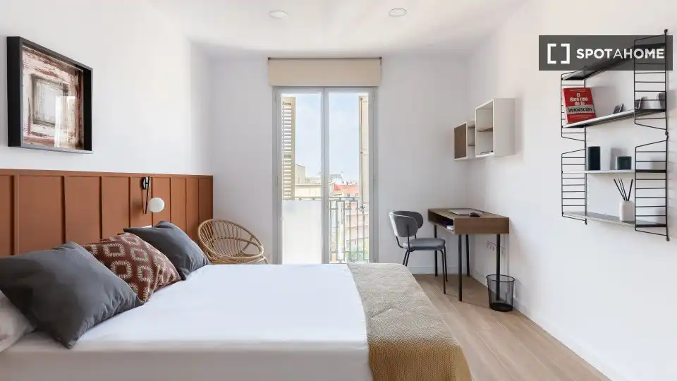 Bedroom of Flat for rent in Barcelona  with Air Conditioner, Heating and Furnished