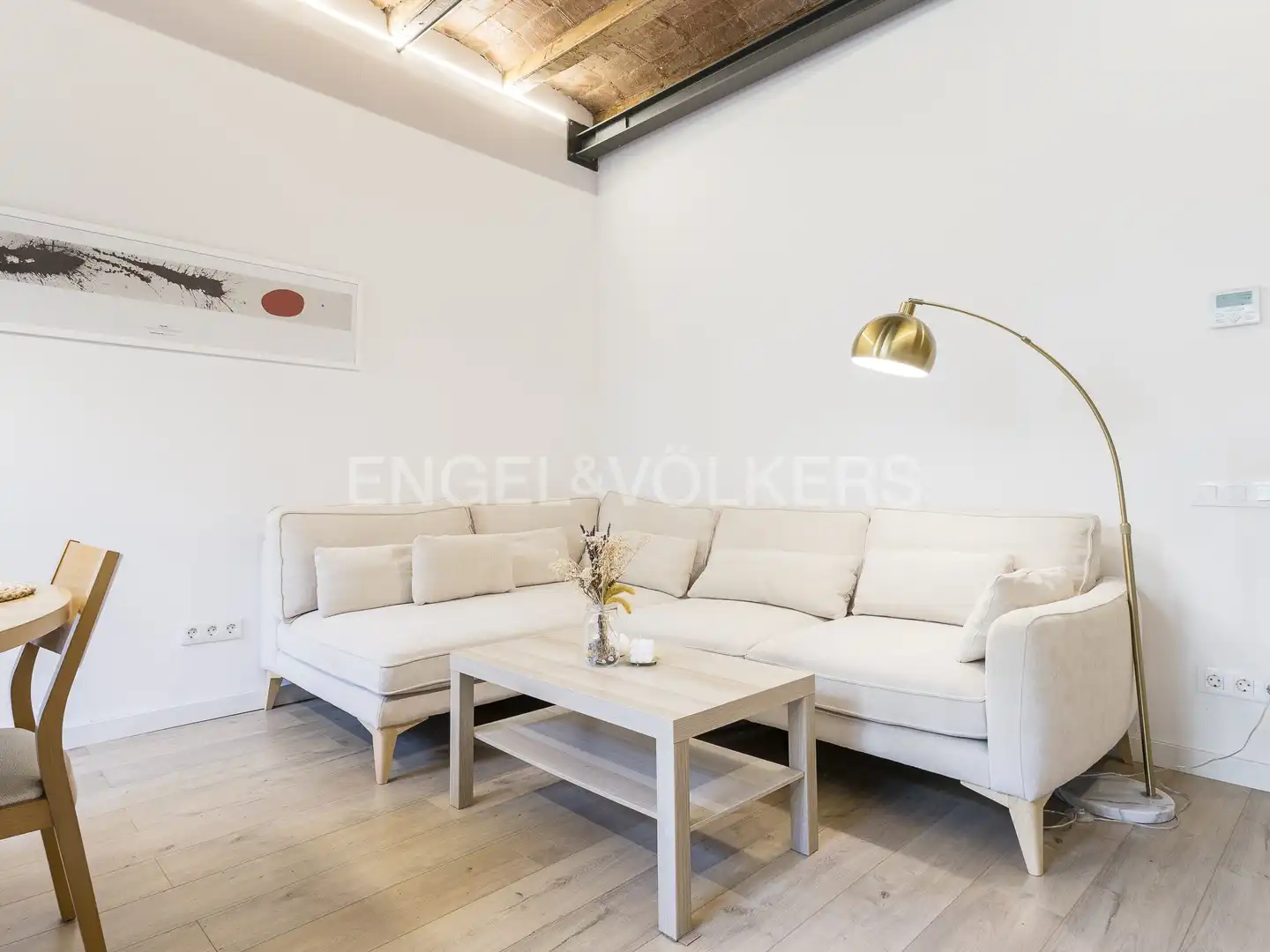 Wohnzimmer von Wohnung zur Miete in Barcelona mit Klimaanlage, Heizung und Parkett