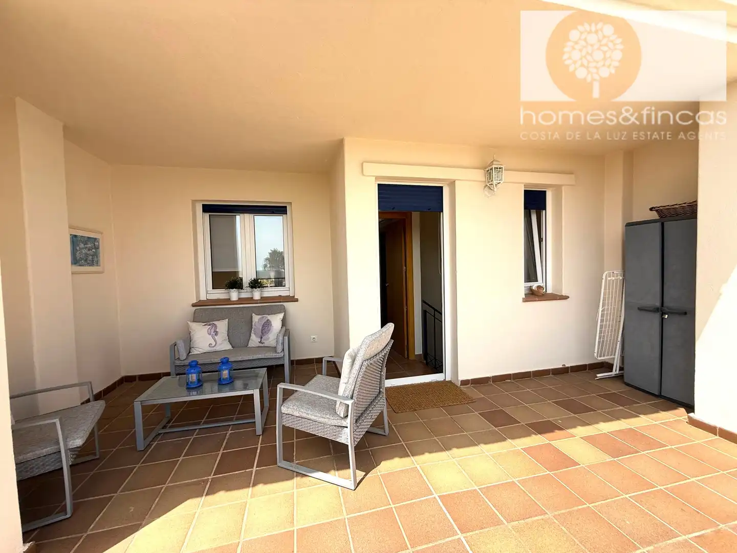 Balcony of Houses for sale in Ayamonte  with Air Conditioner, Terrace and Furnished