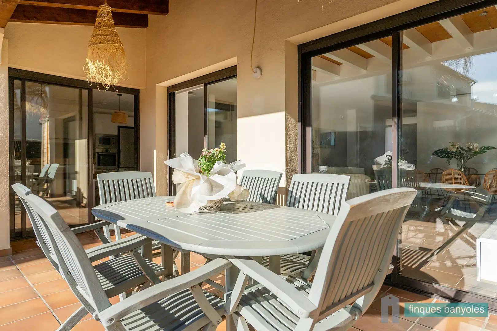 Terraza de Casa adosada en venta en Porqueres con Aire acondicionado, Calefacción y Jardín privado