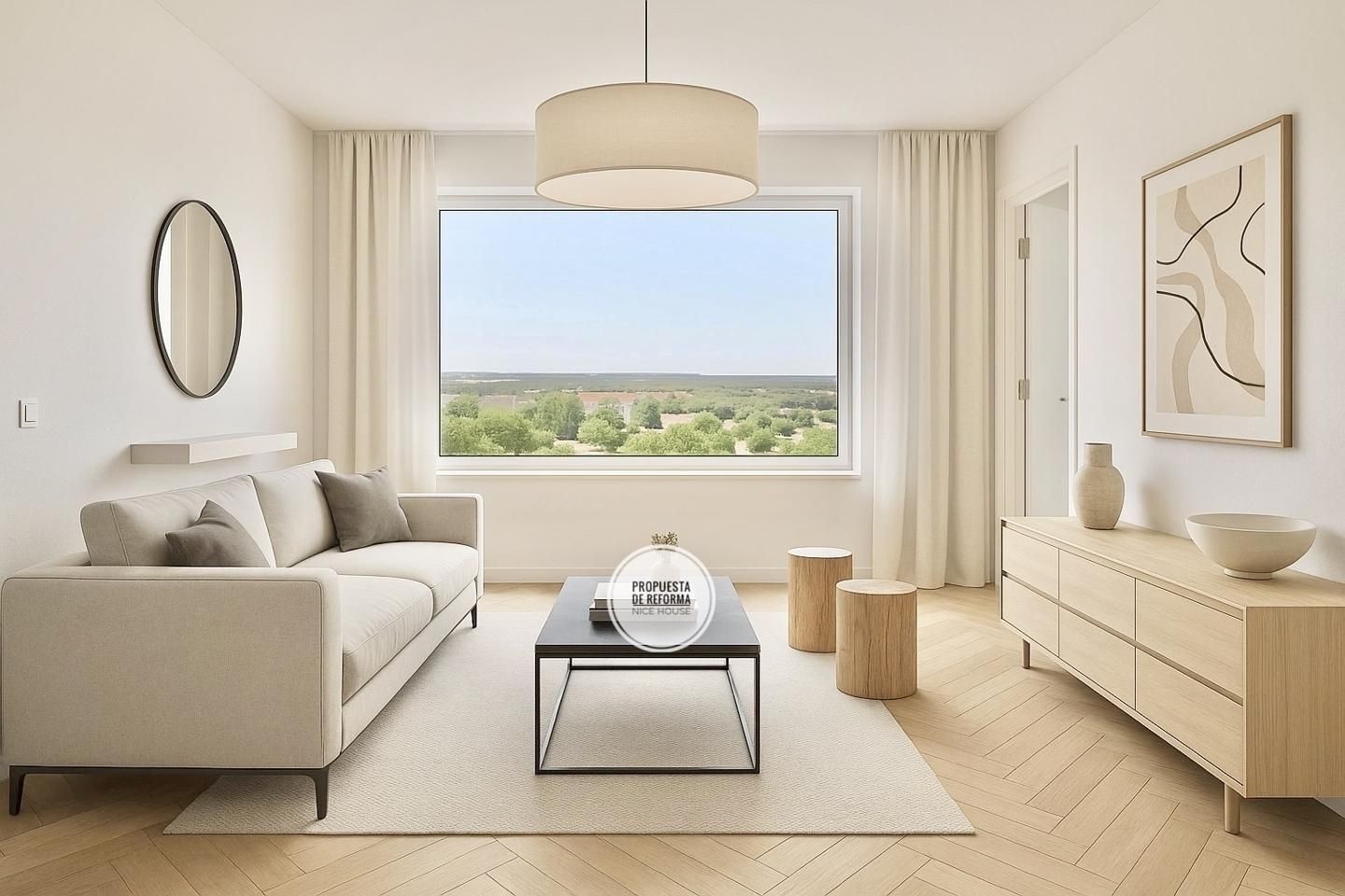 Living room of Flat for sale in  Madrid Capital  with Air Conditioner and Balcony