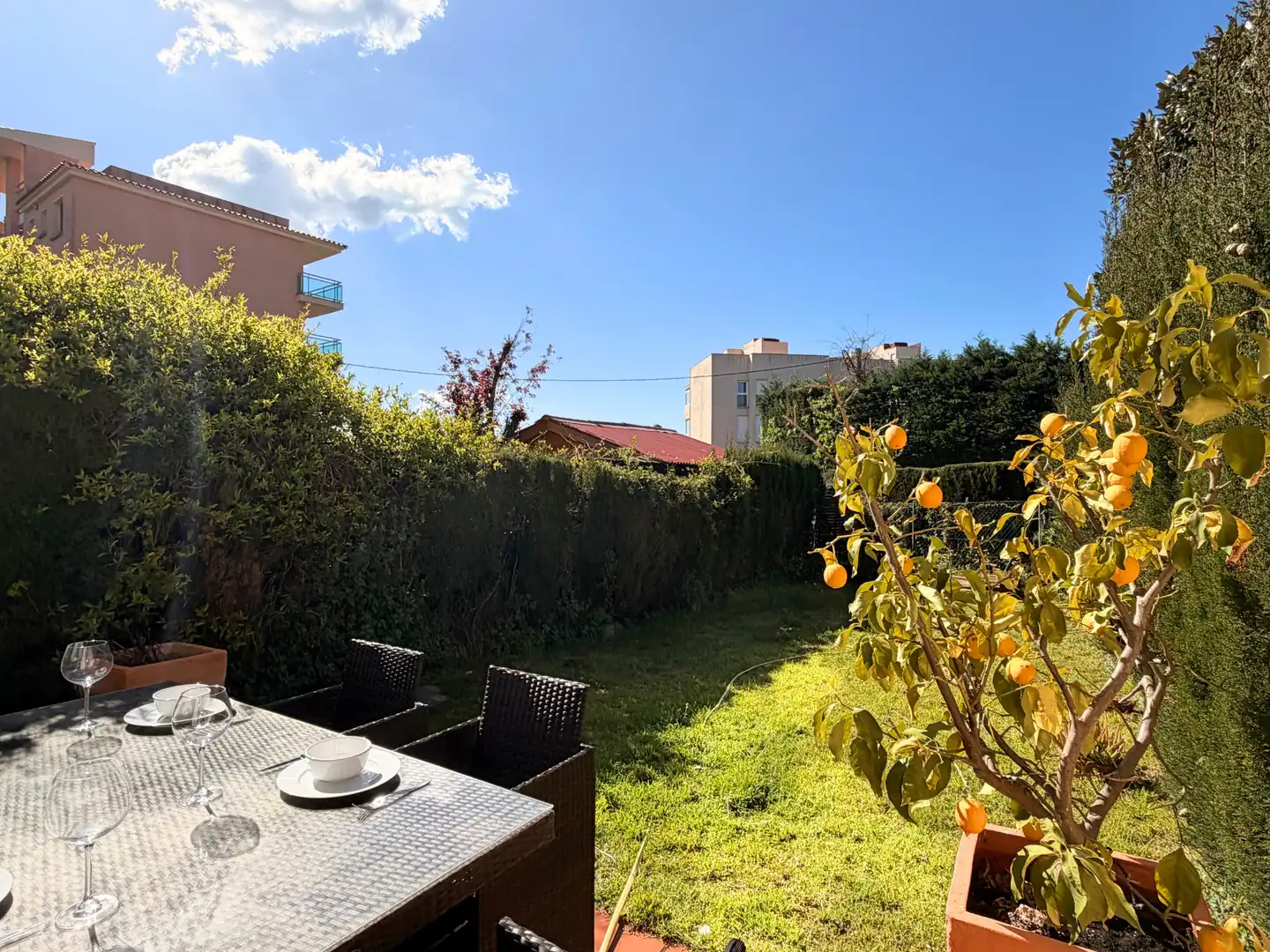 Jardí de Casa adosada en venda en Sant Feliu de Guíxols amb Calefacció, Jardí privat i Piscina