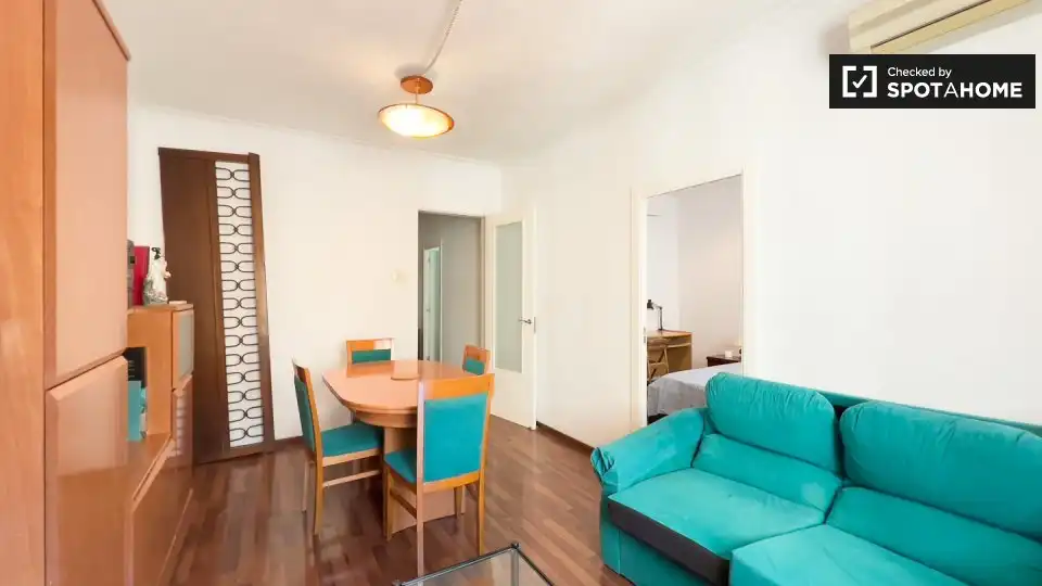 Living room of Flat for rent in Barcelona  with Air Conditioner, Heating and Furnished