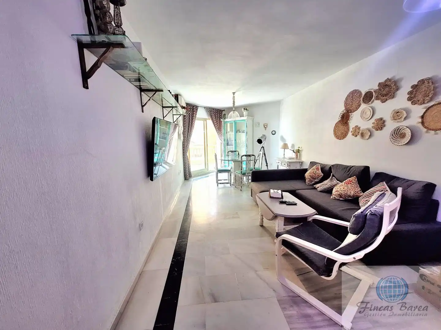 Wohnzimmer von Wohnung zum Verkauf in Fuengirola mit Klimaanlage und Terrasse