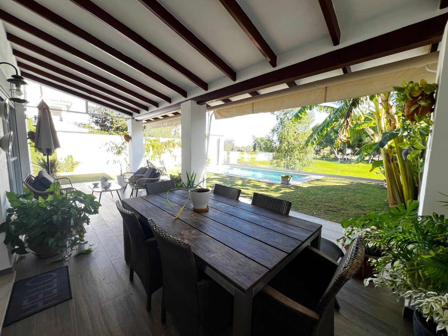 Garden of Single-family semi-detached for sale in Aznalcázar  with Air Conditioner, Heating and Terrace