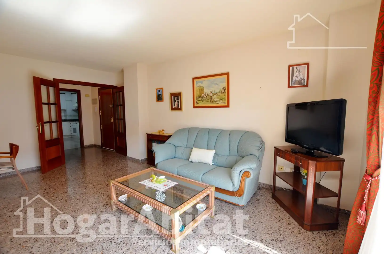 Sala d'estar de Pis en venda en Alicante / Alacant amb Calefacció, Jardí privat i Balcó