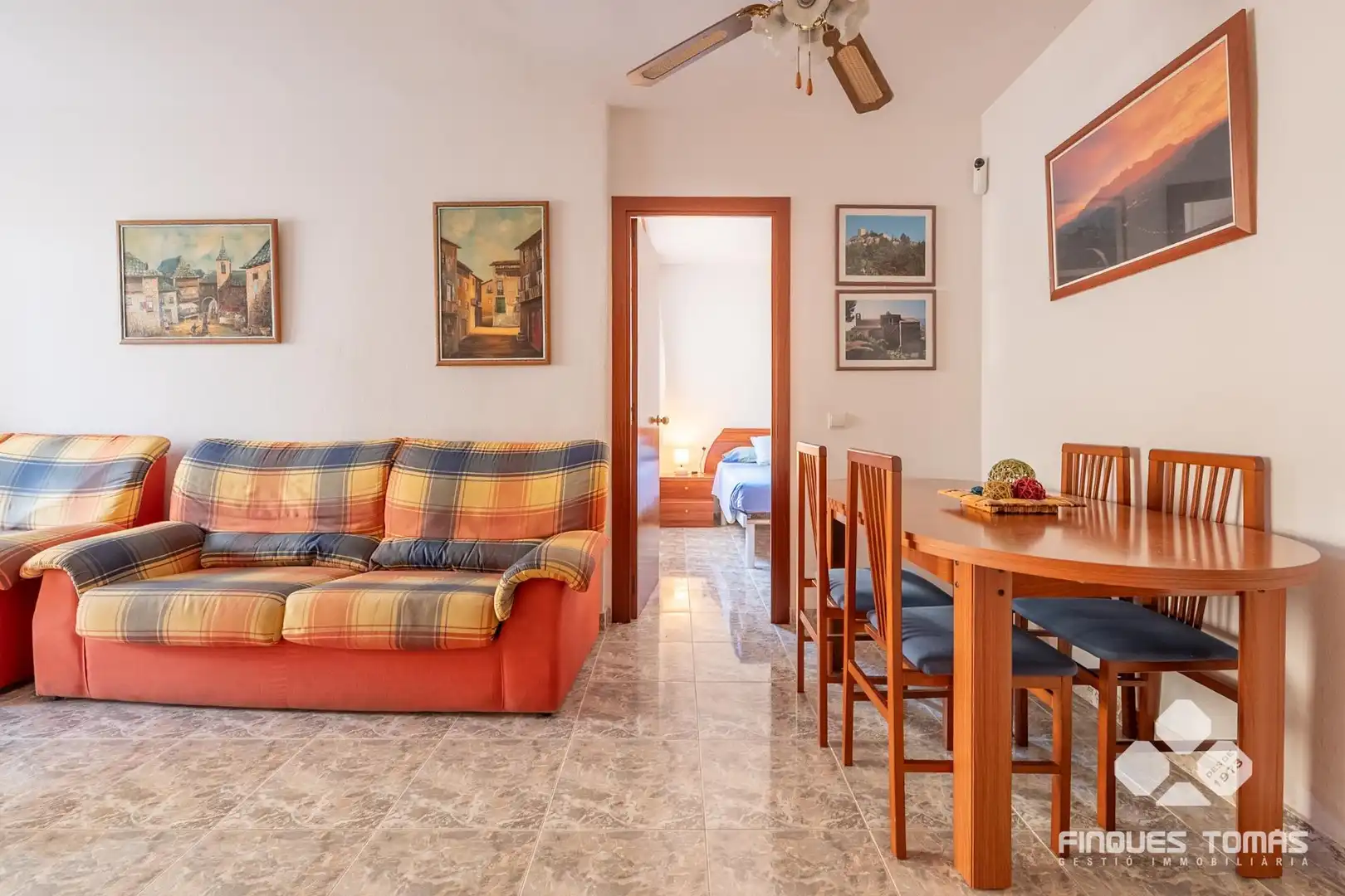 Sala de estar de Piso en venta en Cunit con Aire acondicionado, Terraza y Amueblado