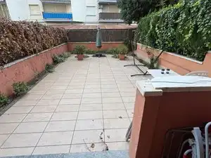 Terrasse von Wohnung zur Miete in Torredembarra mit Klimaanlage, Heizung und Privatgarten