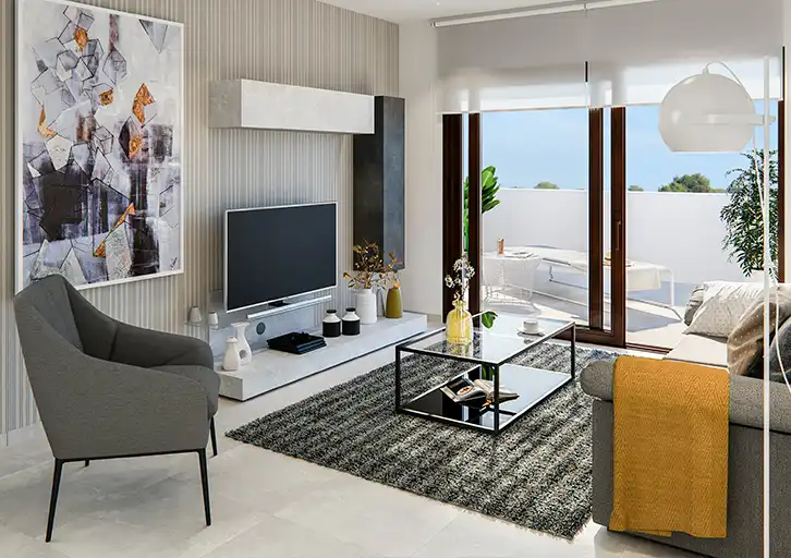 Mini appartamento con terrazza in vendita a Calle Berlin 9, imagen 4