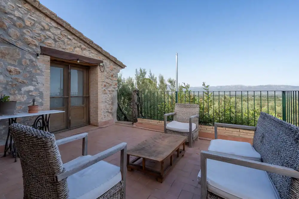 Terraza de Finca rústica en venta en Aldover con Jardín privado, Terraza y Amueblado