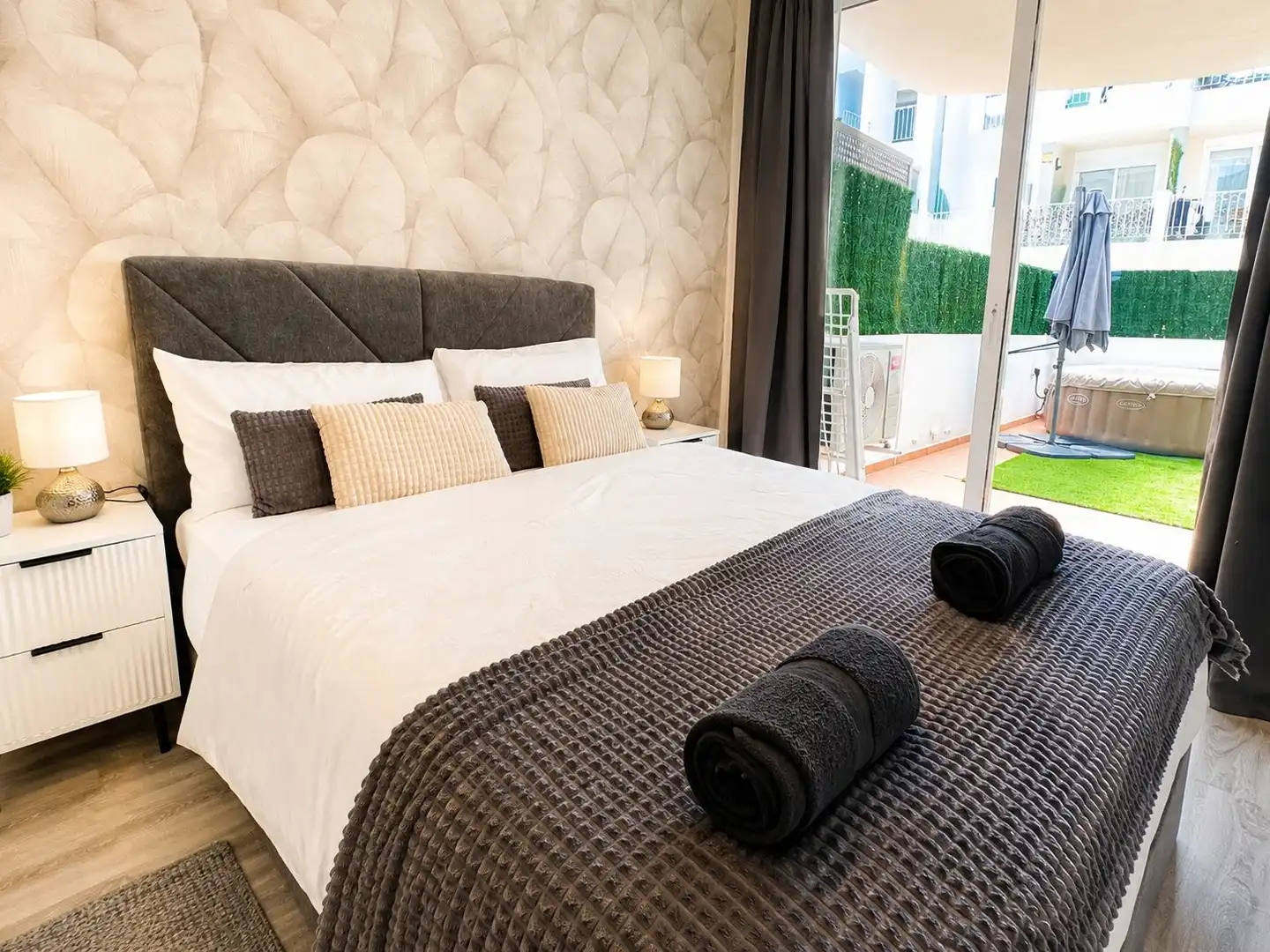 Bedroom of Flat for sale in Santiago del Teide  with Air Conditioner, Terrace and Swimming Pool
