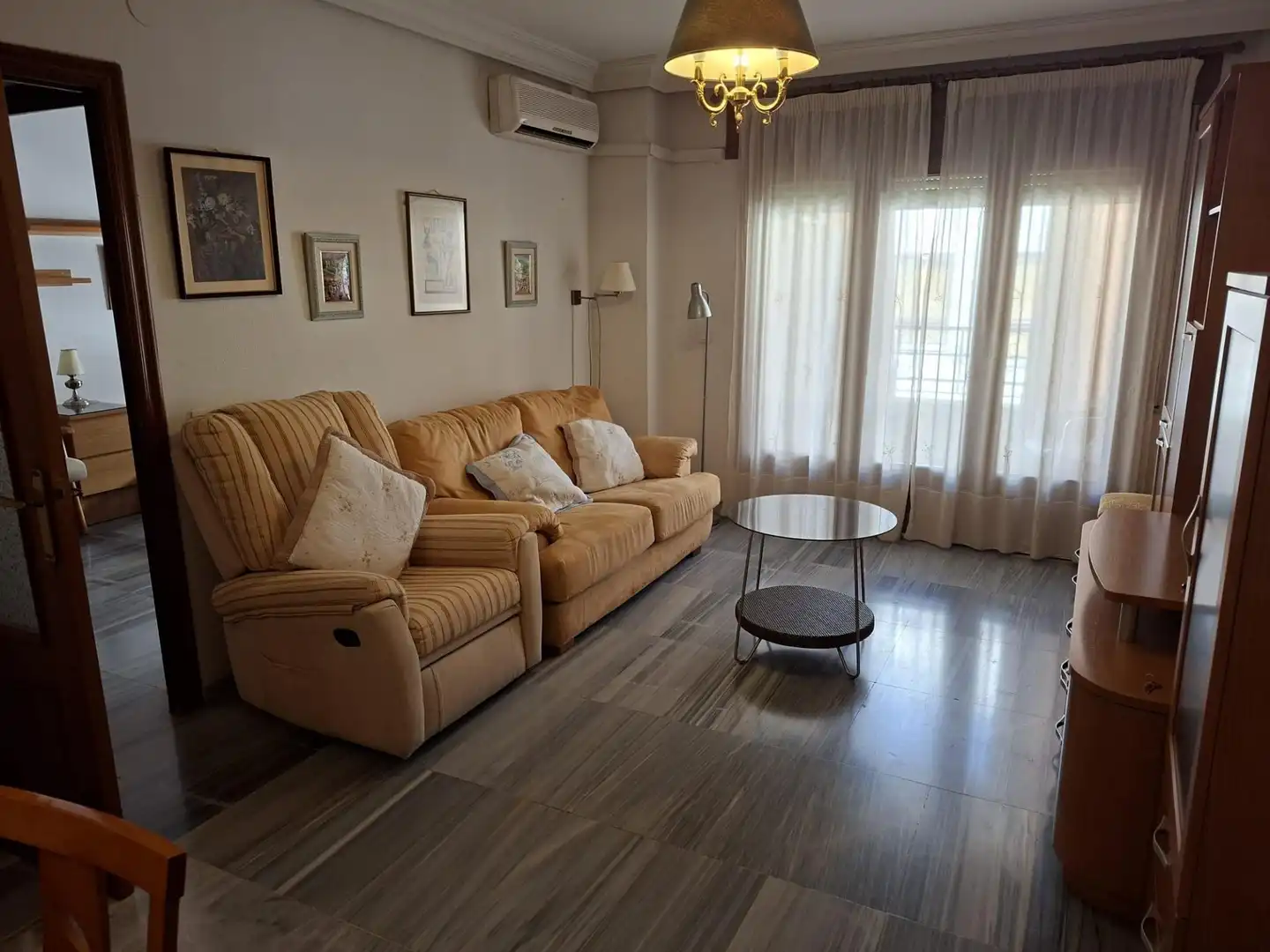 Wohnzimmer von Wohnung zur Miete in Ciudad Real mit Klimaanlage, Heizung und Terrasse