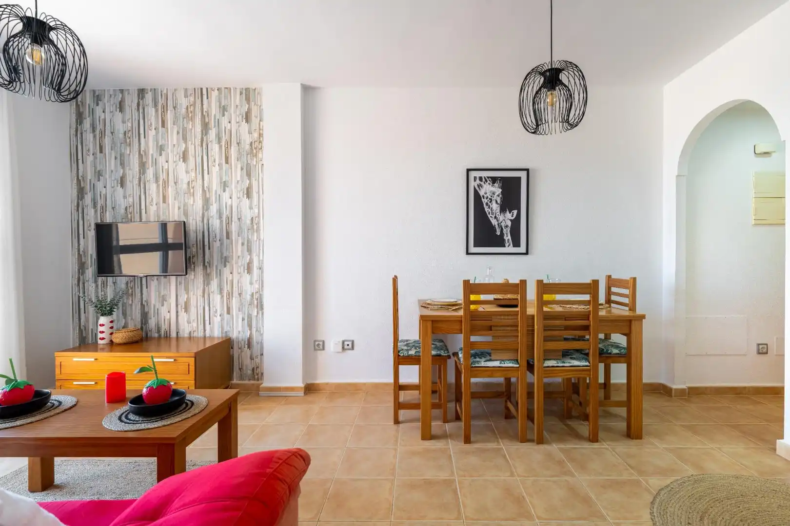 Esszimmer von Maisonette zum Verkauf in Mojácar mit Klimaanlage, Privatgarten und Terrasse