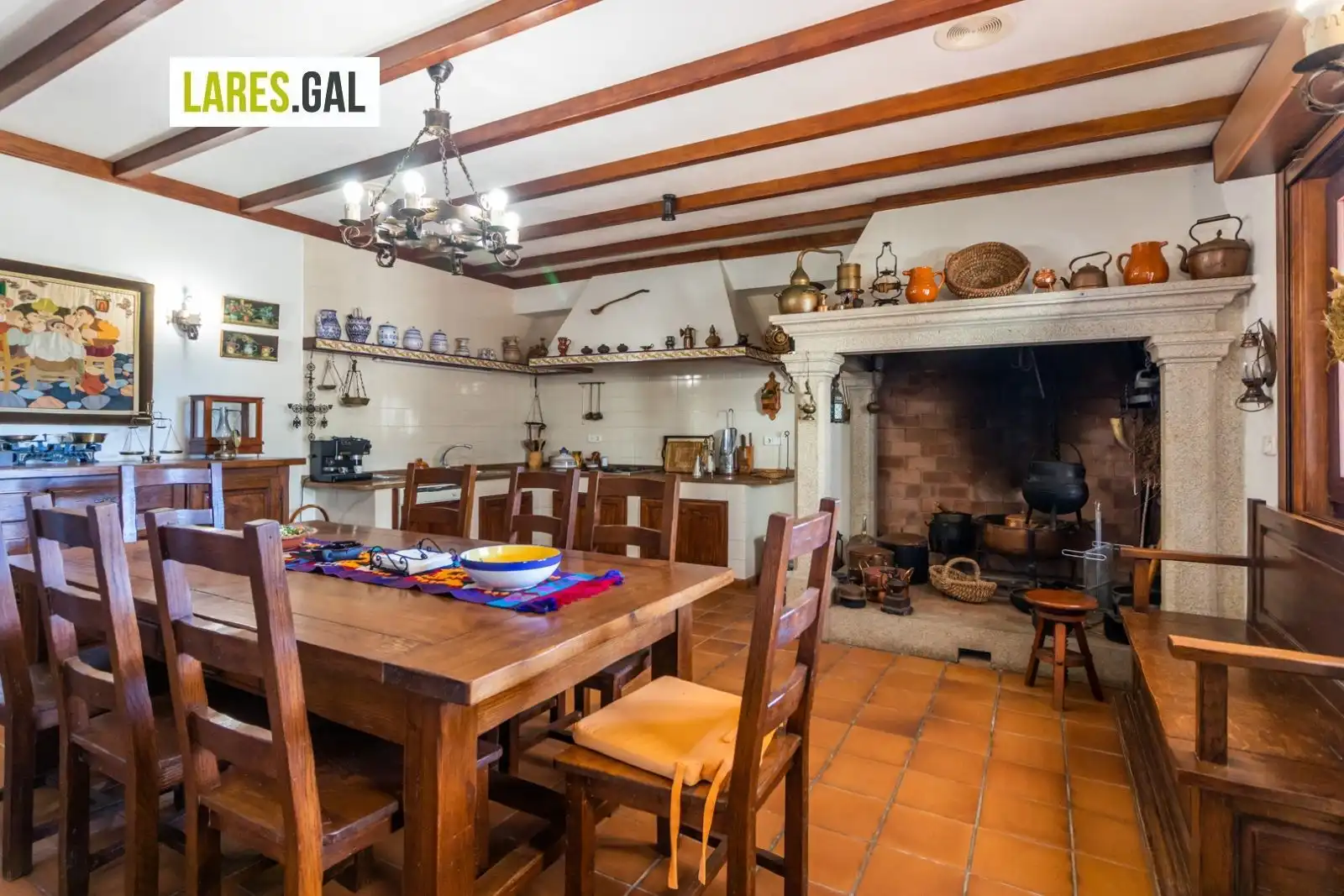 Cuina de Casa o xalet de lloguer en Moaña amb Calefacció, Terrassa i Moblat