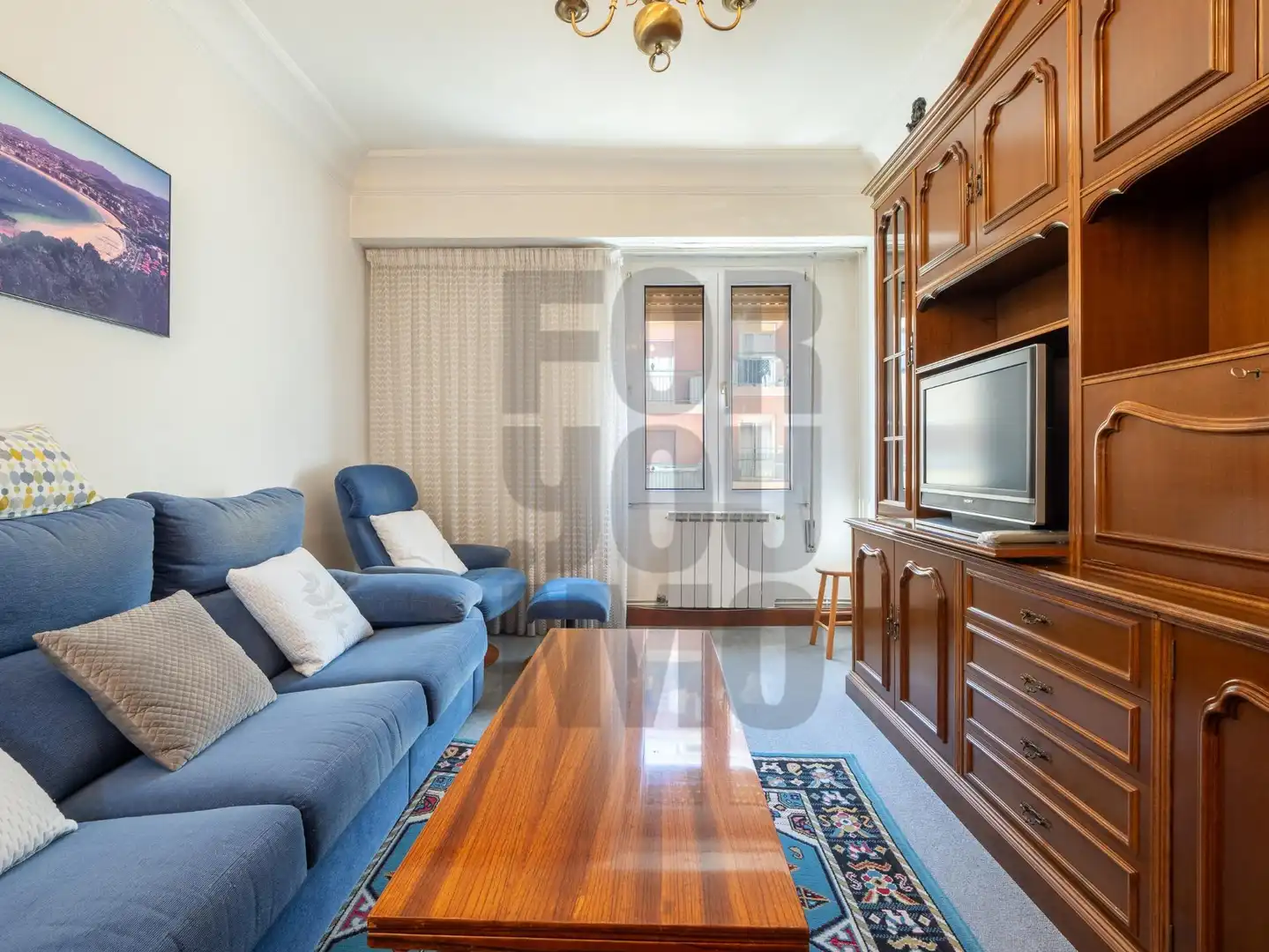 Living room of Flat for sale in Donostia - San Sebastián   with Heating, Parquet flooring and Terrace