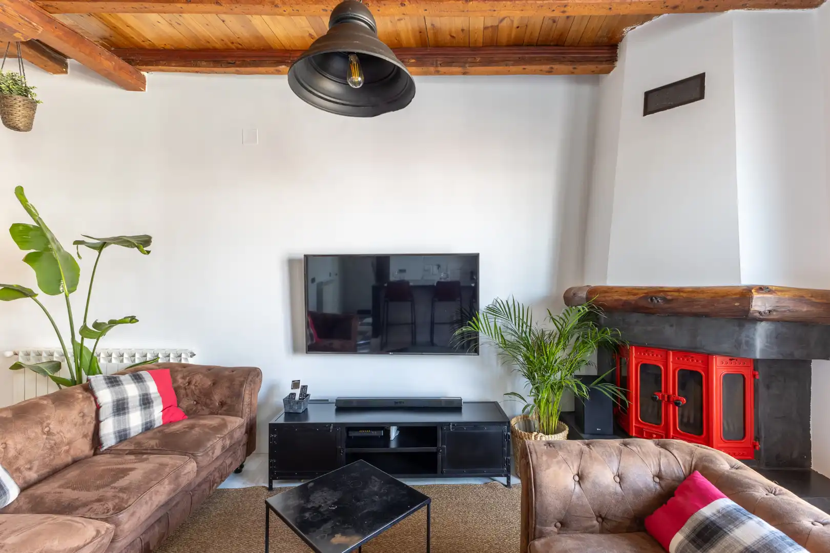 Sala de estar de Ático de alquiler en Madrid con Aire acondicionado, Calefacción y Parquet