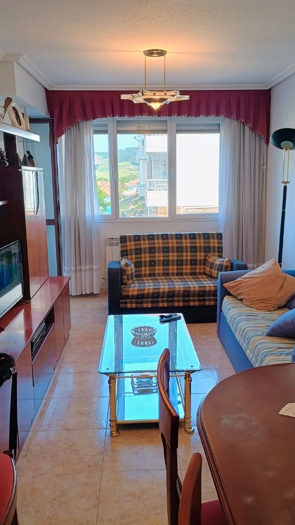 Living room of Flat for sale in Meruelo  with Heating, Terrace and Furnished