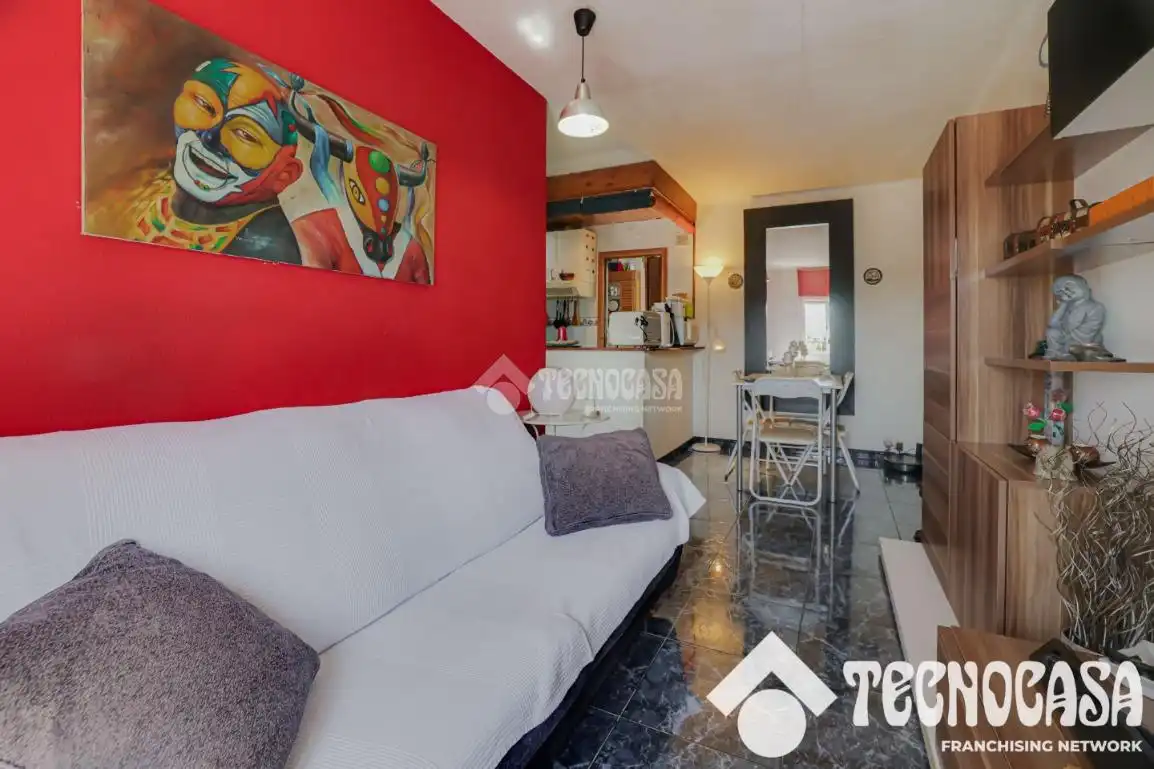 Sala de estar de Piso en venta en Badalona con Parquet