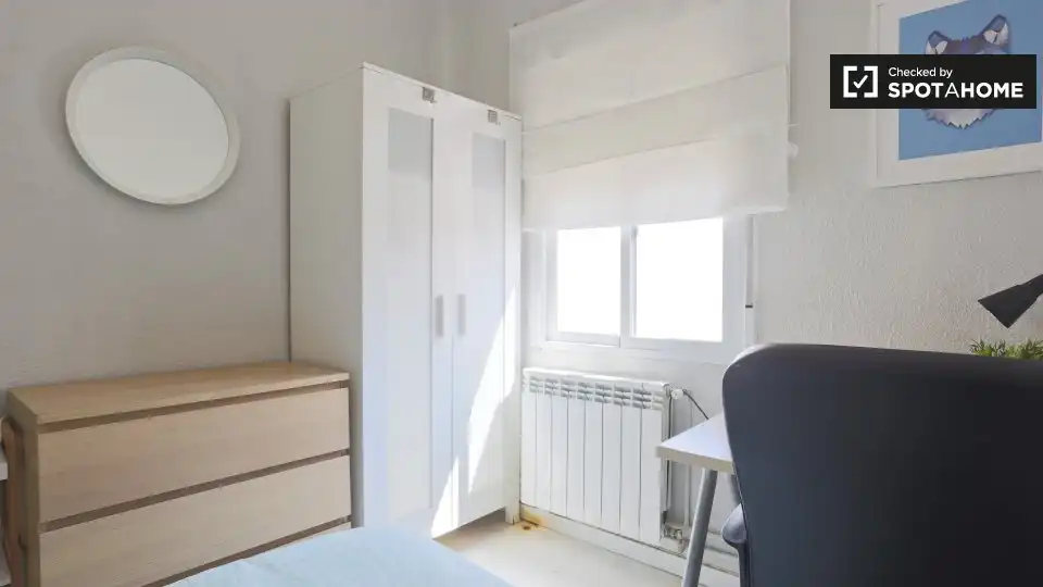 Habitación de Piso de alquiler en Madrid con Aire acondicionado, Calefacción y Amueblado