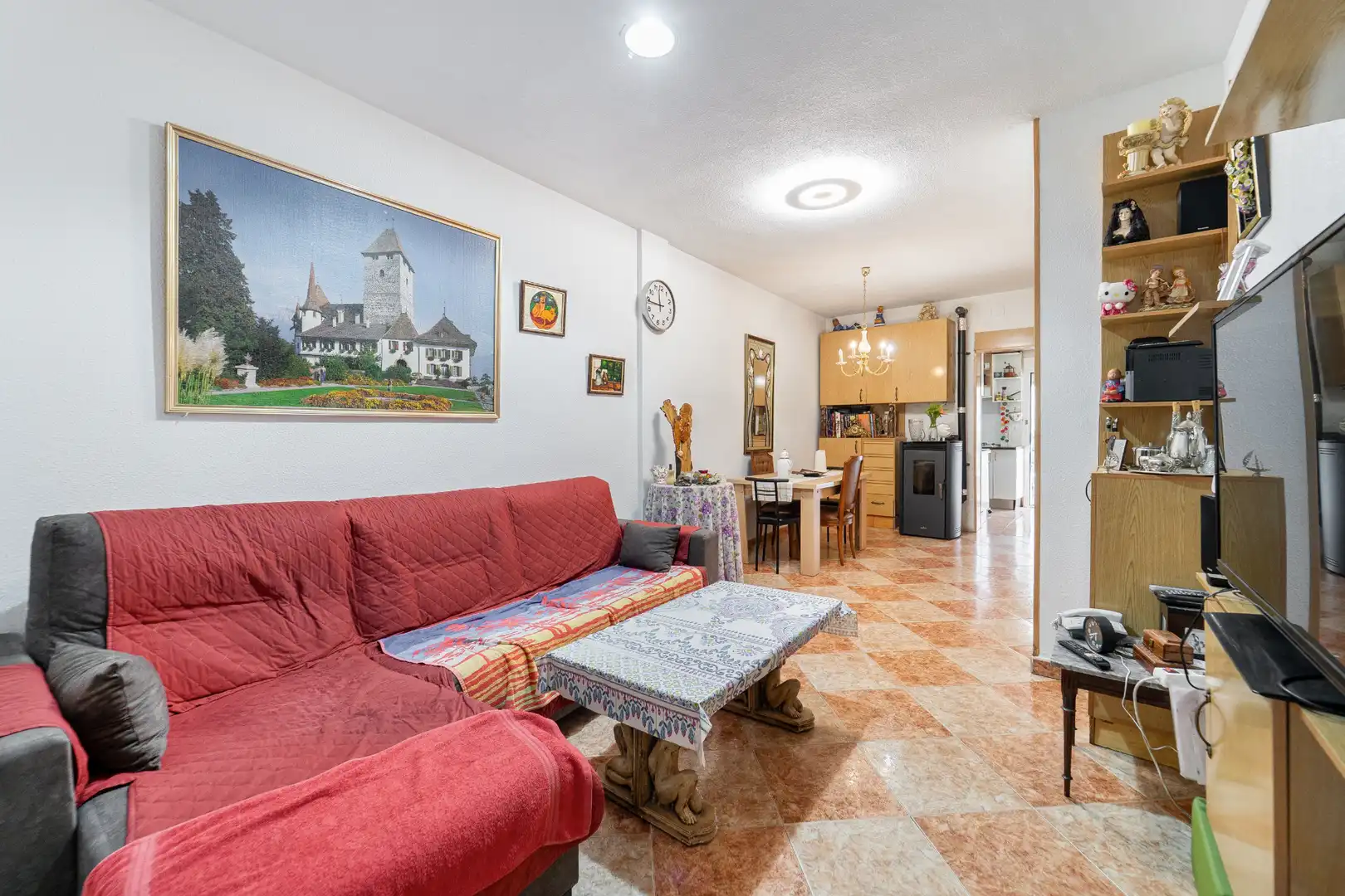 Sala de estar de Piso en venta en El Álamo con Jardín privado, Amueblado y Horno
