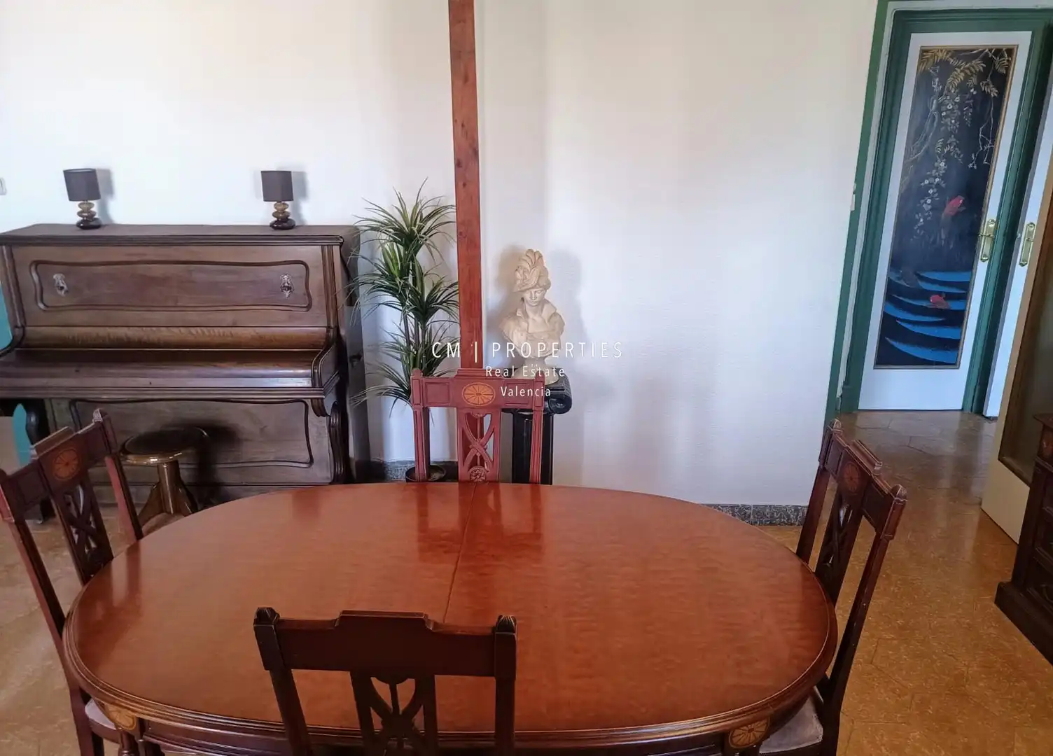 Dining room of Flat for rent in Valencia  with Air Conditioner, Heating and Terrace