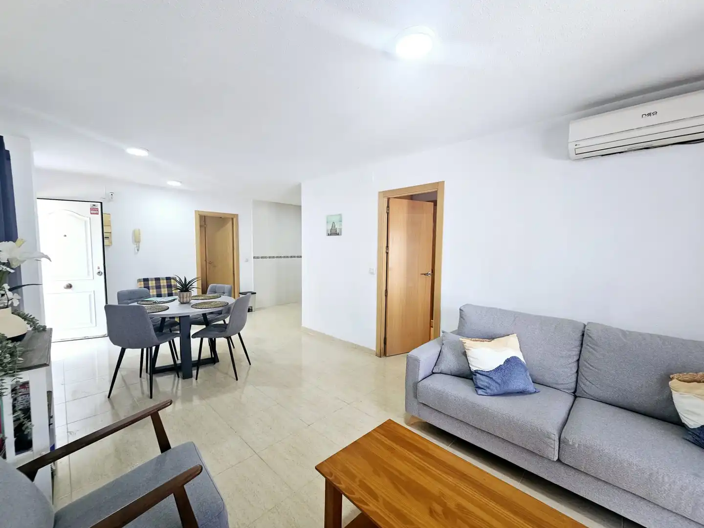 Sala de estar de Apartamento en venta en Mazarrón con Aire acondicionado, Terraza y Amueblado