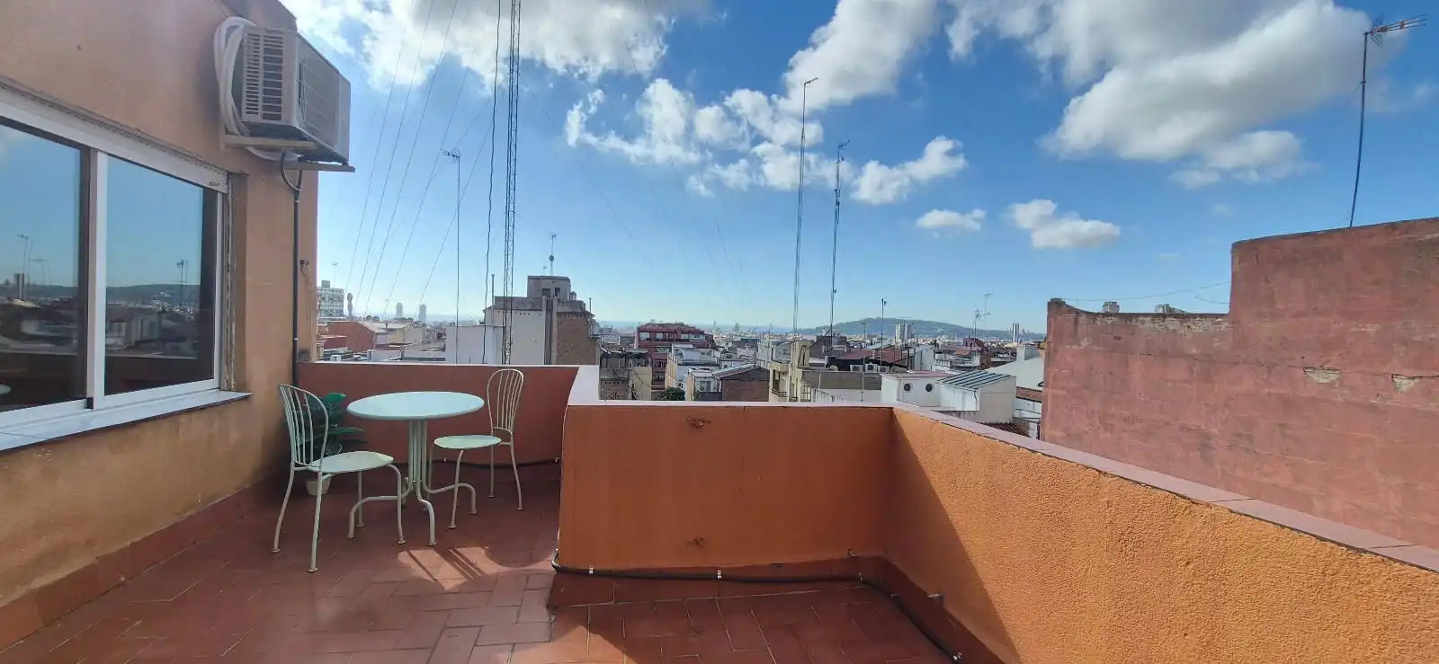 Terrace of Attic for rent in Barcelona  with Air Conditioner, Terrace and Furnished