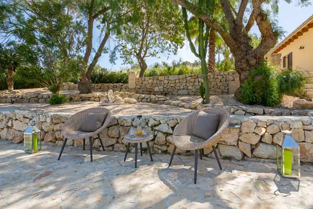 Terraza de Finca rústica en venta en Sineu con Aire acondicionado, Calefacción y Jardín privado