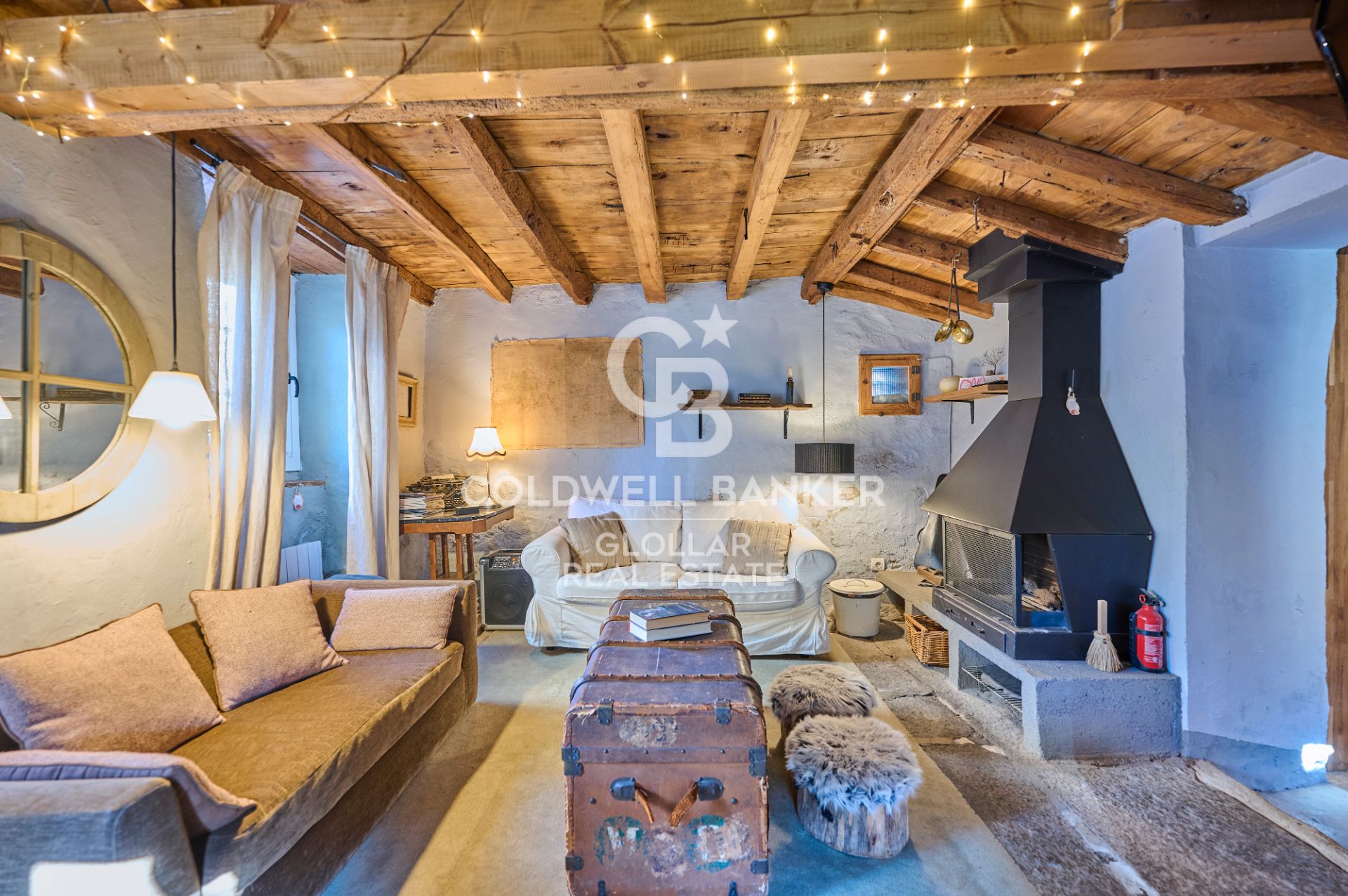 Sala de estar de Finca rústica en venta en Ur con Jardín privado, Parquet y Trastero