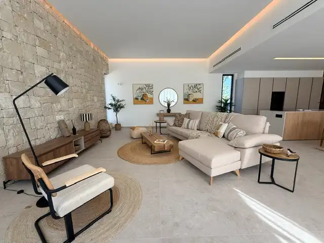 Sala d'estar de Casa o xalet en venda en Dénia amb Aire condicionat, Calefacció i Jardí privat