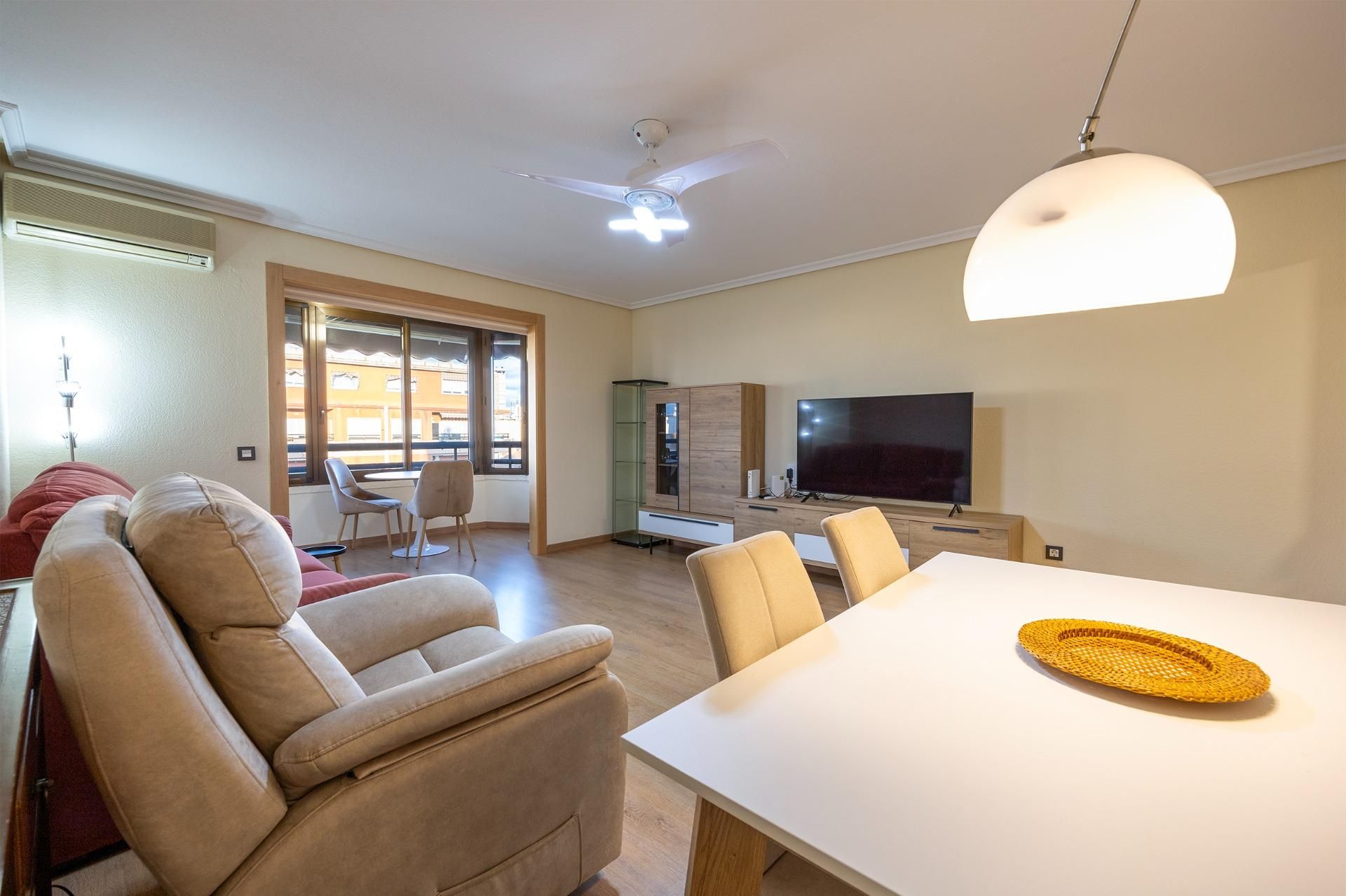 Living room of Flat for sale in Alicante / Alacant  with Air Conditioner and Furnished